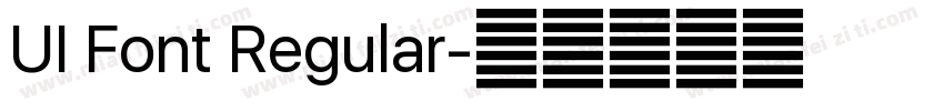 UI Font Regular字体转换
